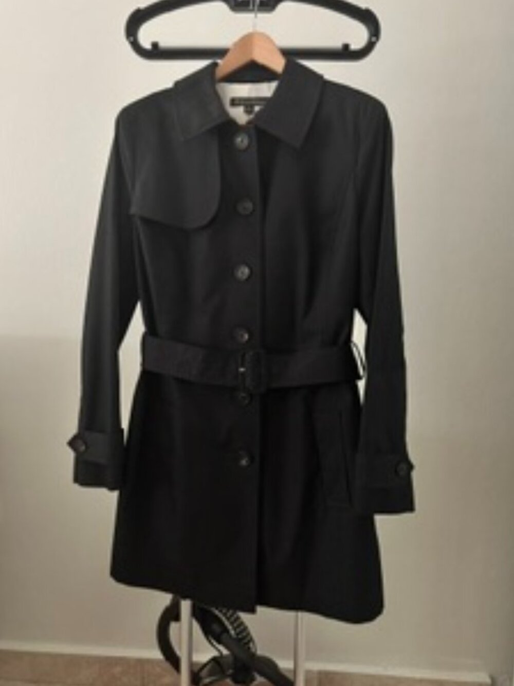 Brooks Brothers Black Trenchcoat Size 8